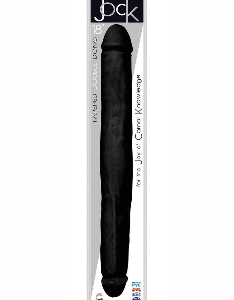 Curve Jock Tapered Double Dildo 18in - Black