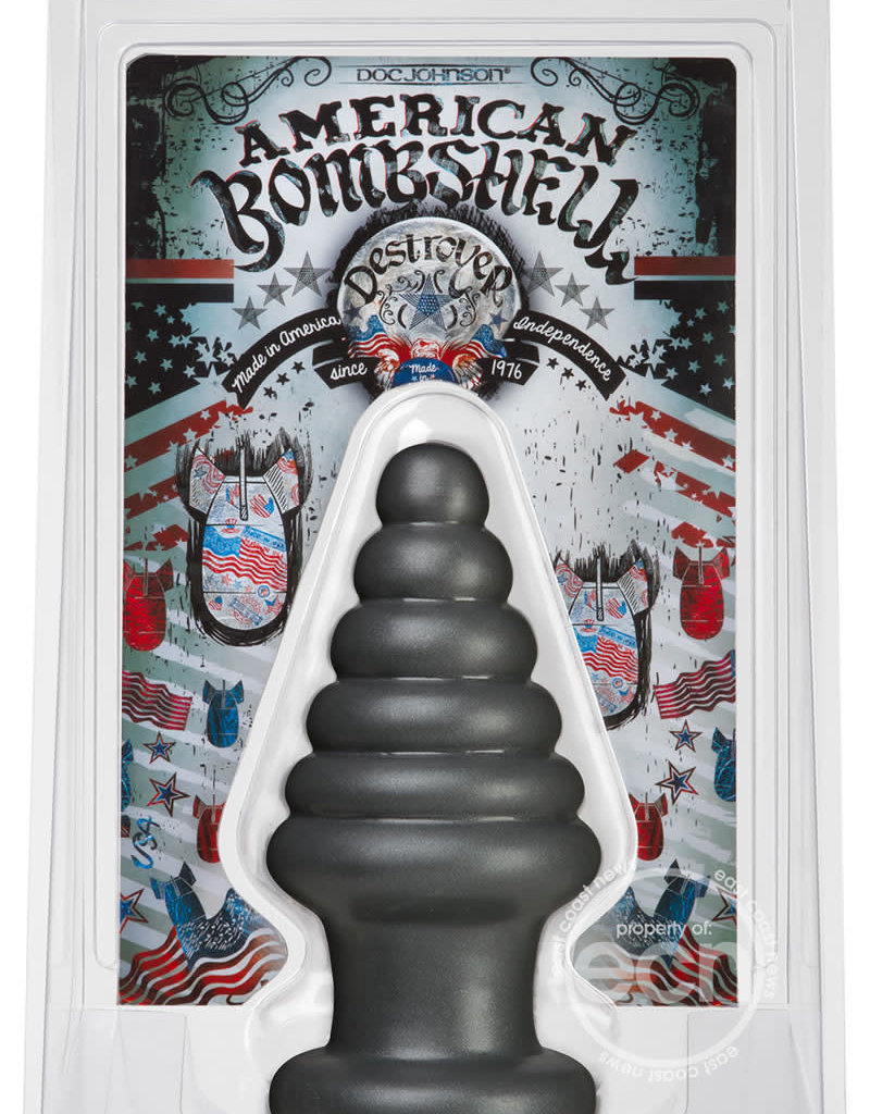 Doc Johnson American Bombshell Destroyer Anal Plug Grey 8 Inch Long 13.18 Inch Girth