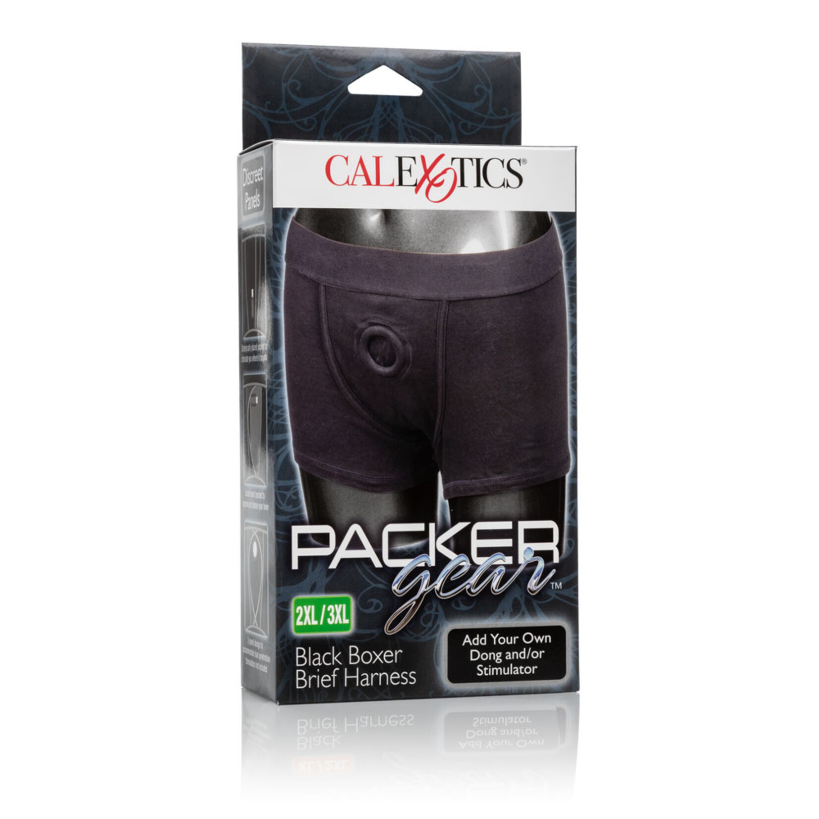 California Exotic Novelties Packer Gear Black Boxer Brief Harness 2xl/3xl