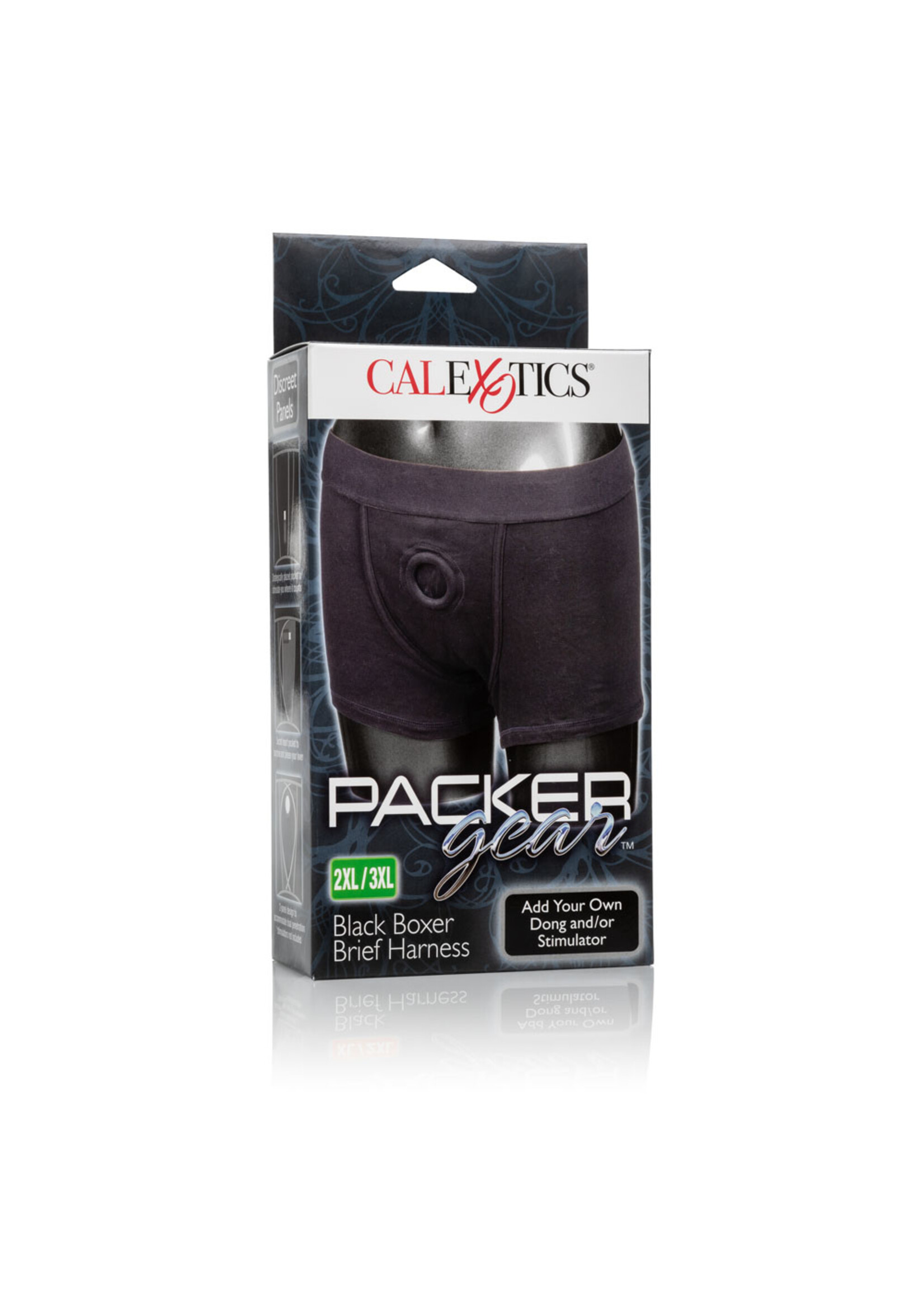 California Exotic Novelties Packer Gear Black Boxer Brief Harness 2xl/3xl