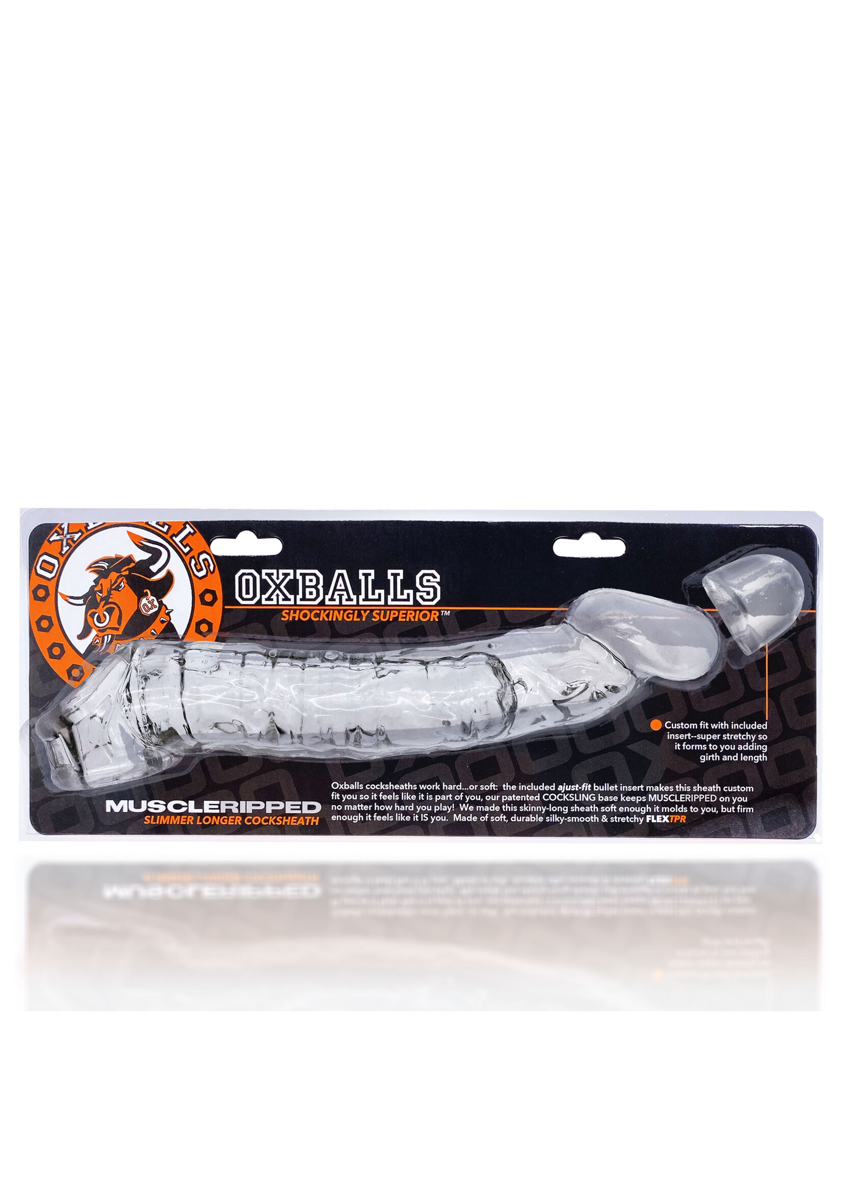 Oxballs Muscle Ripped Cocksheath - Clear