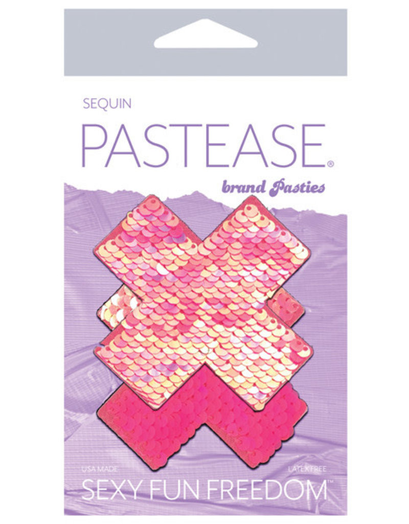 Pastease Pastease Color Changing Flip Sequins Cross - Pink O/S