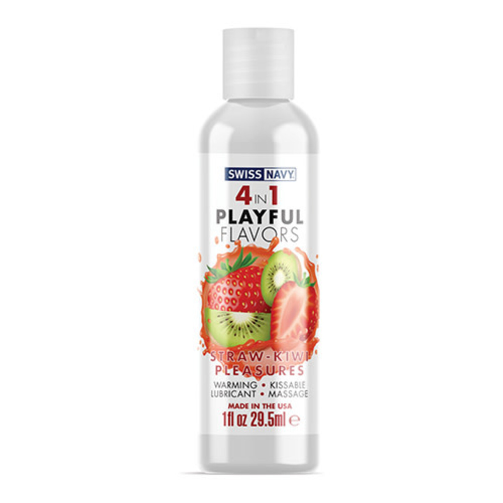 Swiss Navy Swiss Navy 4 in 1 Playful Flavors Strawberry Kiwi Pleasure - 1 oz