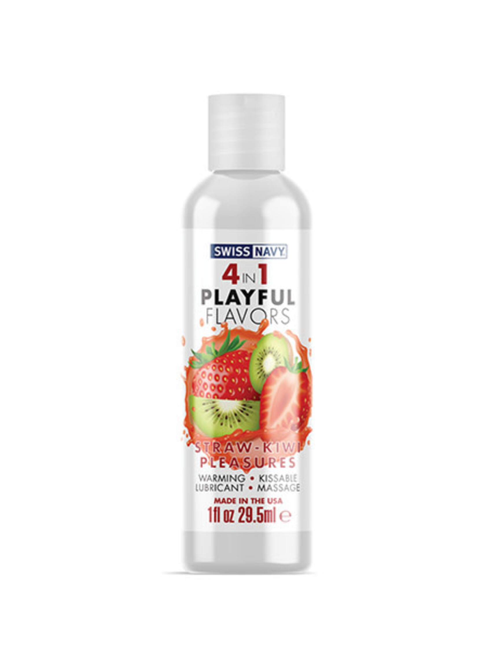 Swiss Navy Swiss Navy 4 in 1 Playful Flavors Strawberry Kiwi Pleasure - 1 oz