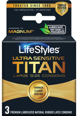 Lifestyle Condoms LifeStyles Titan Large Size Condoms - 3 pk