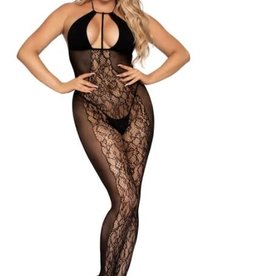 Leg Avenue Lace and Opaque Bodystocking - OS
