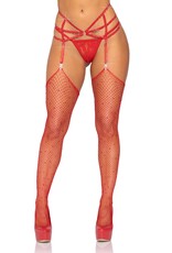 Leg Avenue Strappy Rhinestone Garter Belt - OS