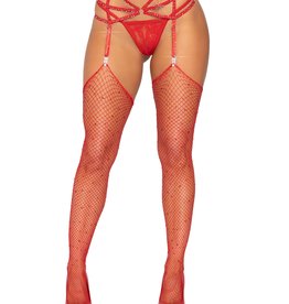 Leg Avenue Strappy Rhinestone Garter Belt - OS