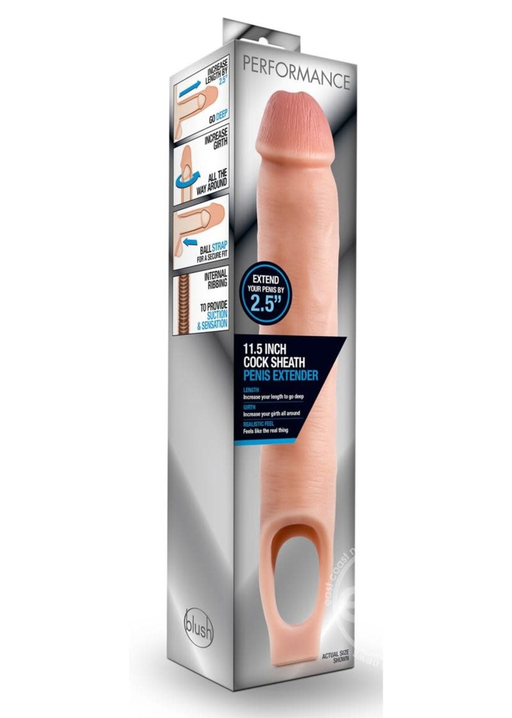 Blush Novelties Performance Cock Sheath  Penis Extender - Vanilla