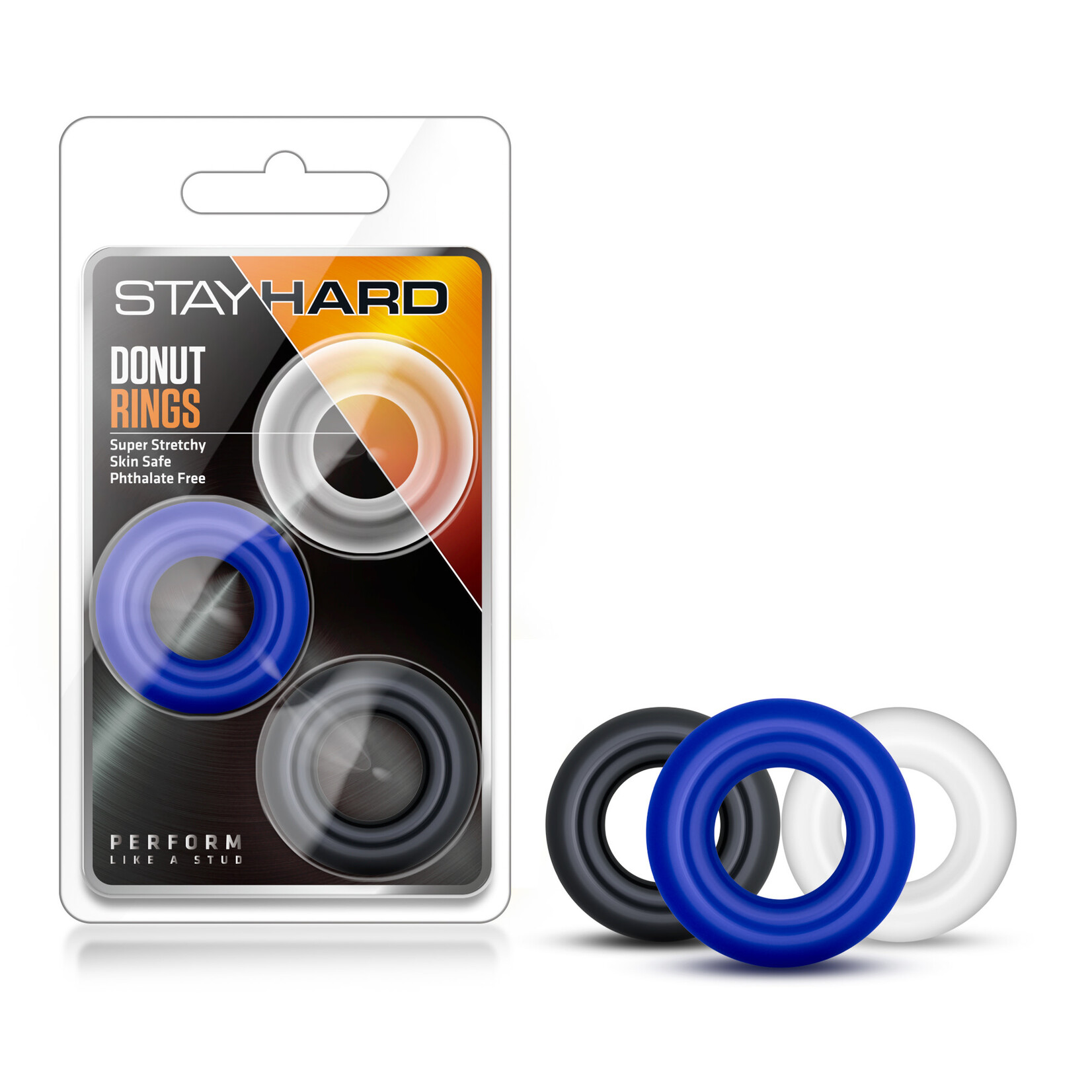 Blush Novelties Stay Hard Donut Rings - 3 Pack
