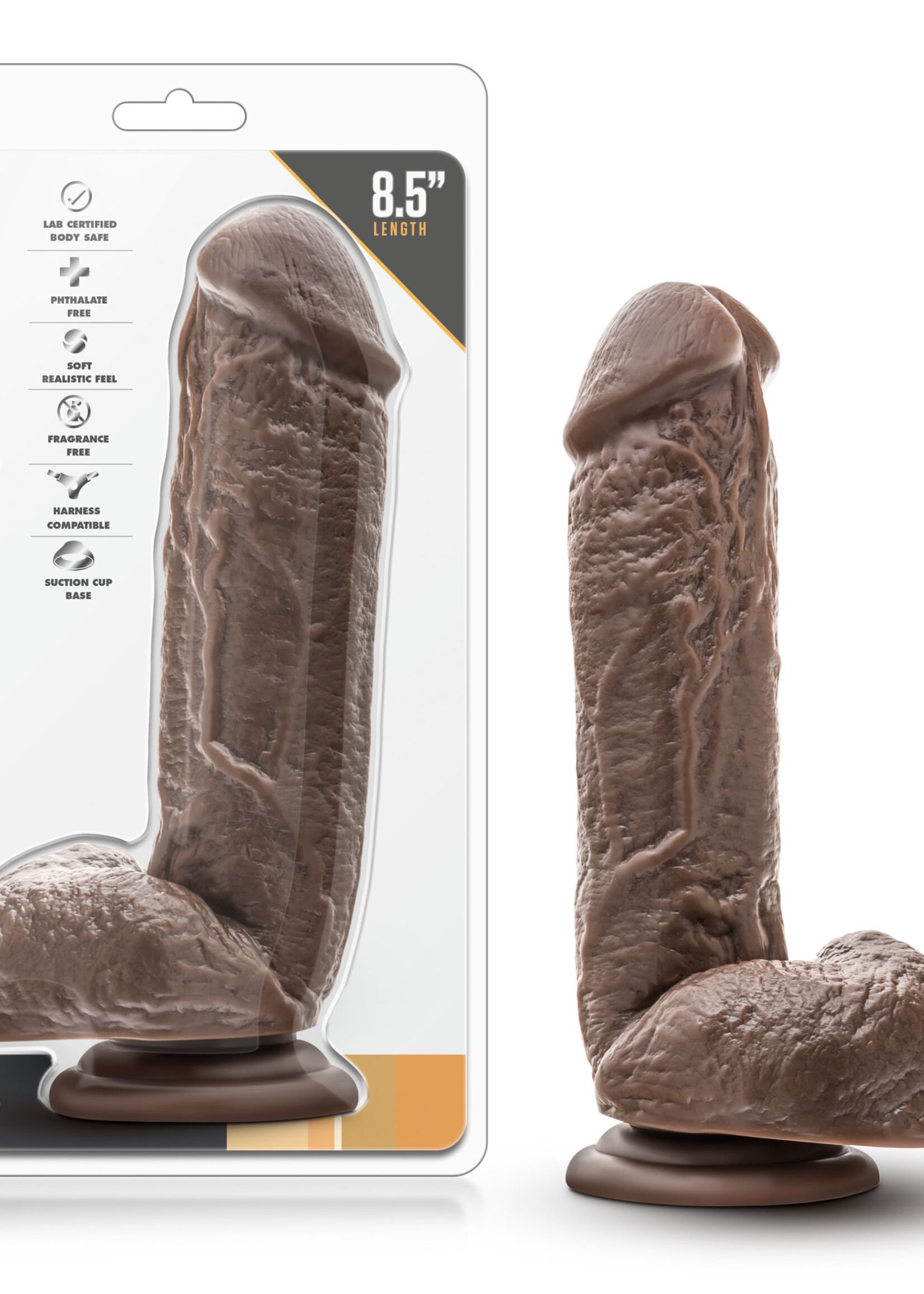 Blush Novelties Dr. Skin - Mr. D - 8.5 Inch Dildo - Chocolate