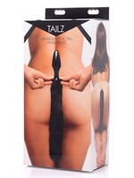 XR Brands Tailz Midnight Fox Glass Plug With Tail