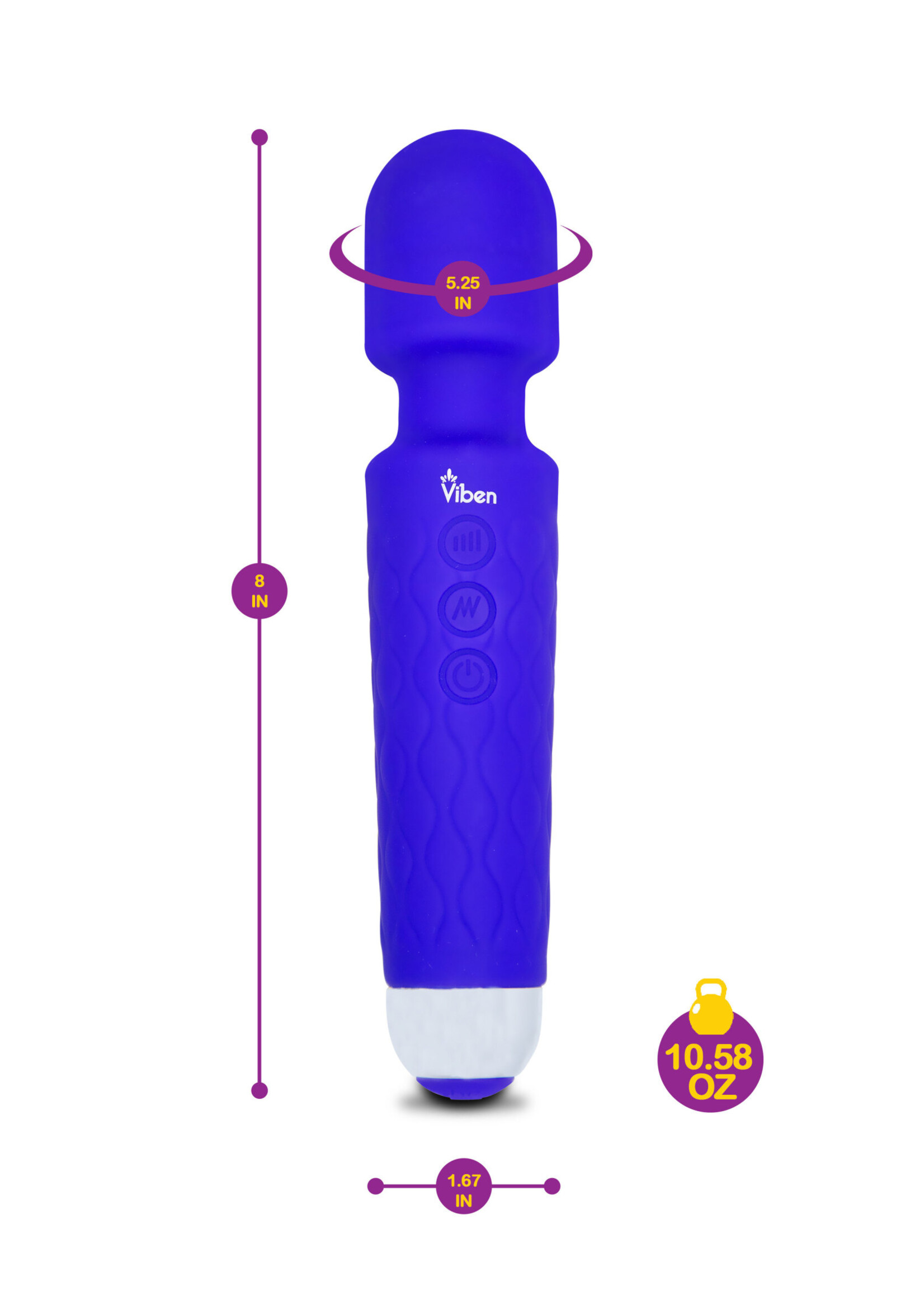 Viben Tempest - Intense Wand Massager - Violet