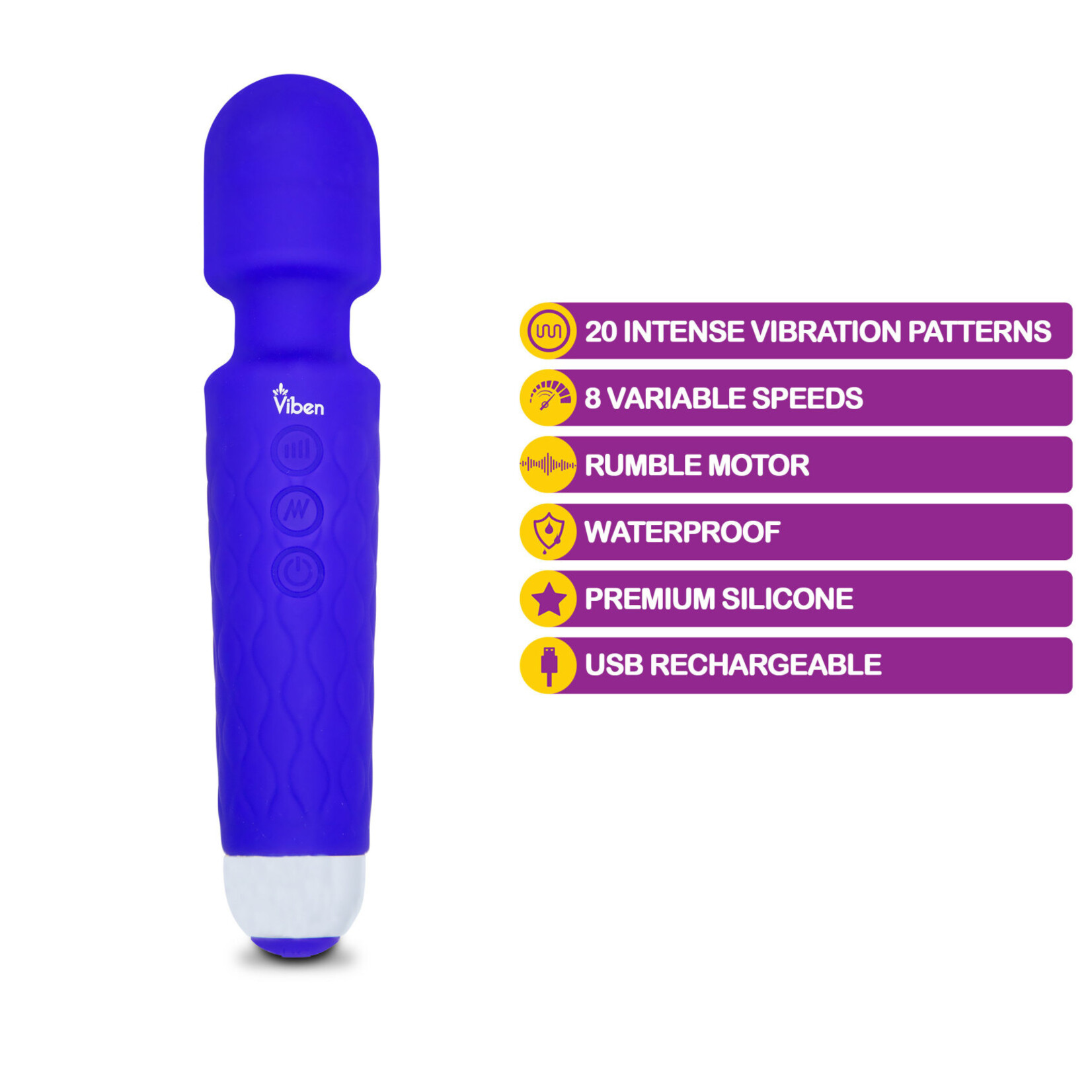Viben Tempest - Intense Wand Massager - Violet