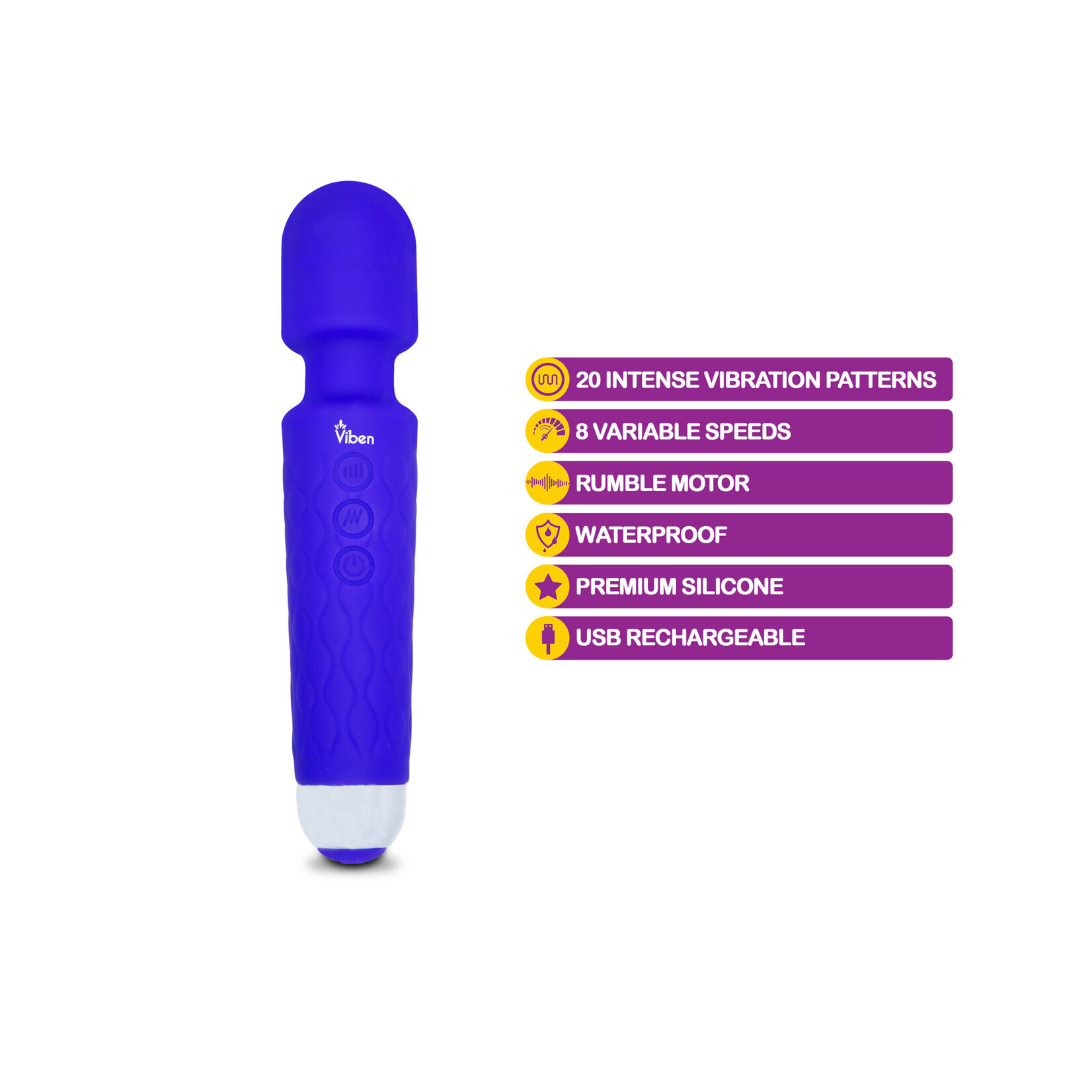 Viben Tempest - Intense Wand Massager - Violet