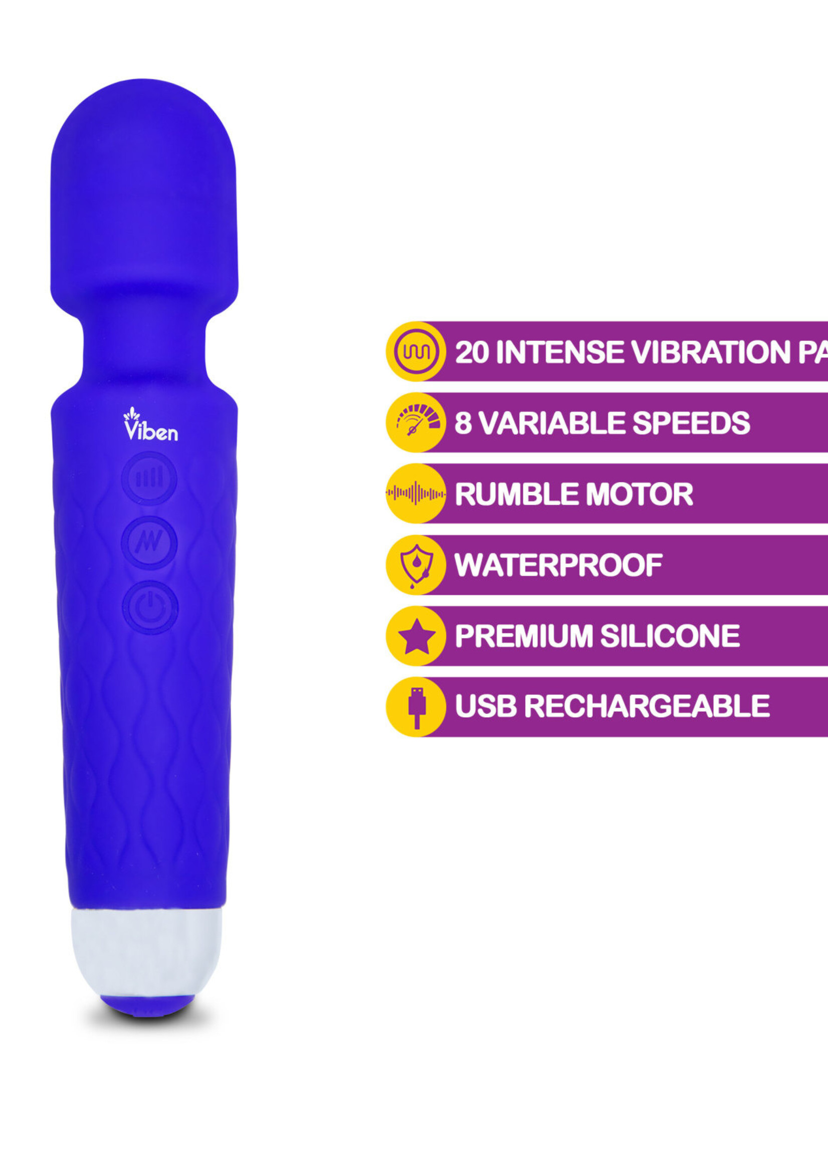 Viben Tempest - Intense Wand Massager - Violet