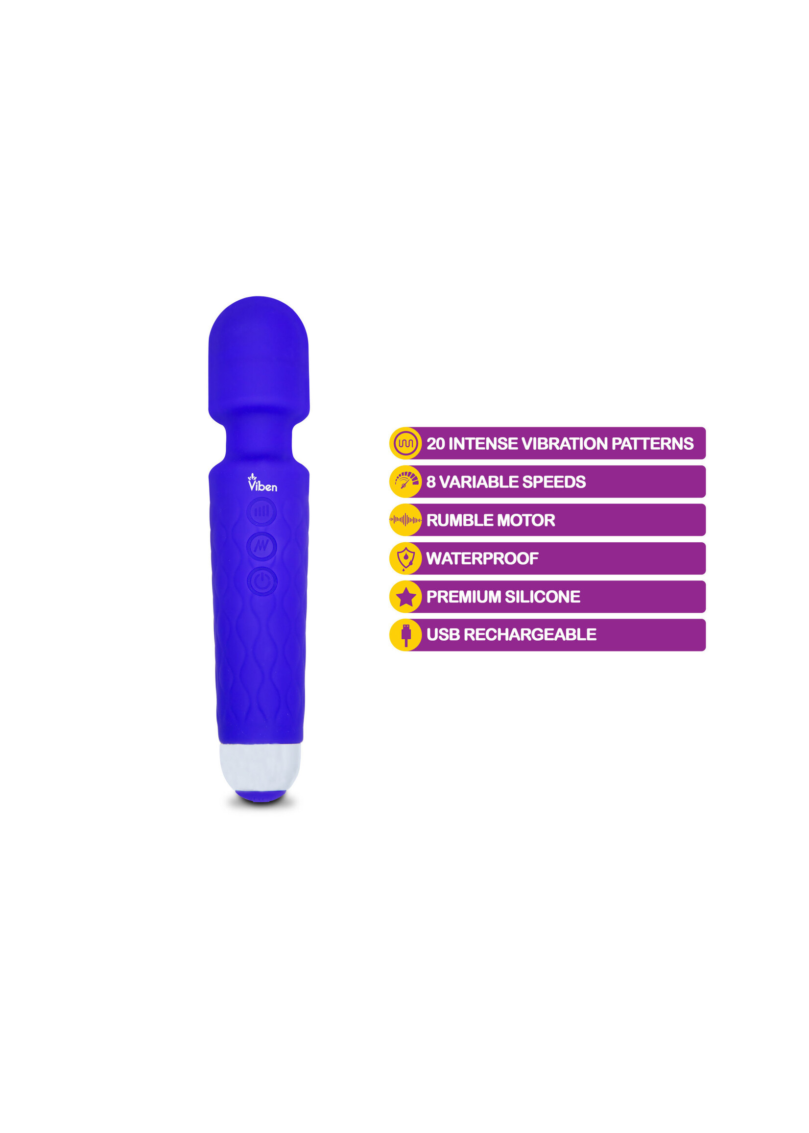 Viben Tempest - Intense Wand Massager - Violet