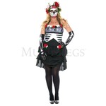 Music Legs Mrs. Muerte 3PC Costume - Queen Size