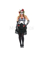 Music Legs Mrs. Muerte 3PC Costume - Queen Size