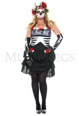 Music Legs Mrs. Muerte 3PC Costume - Queen Size