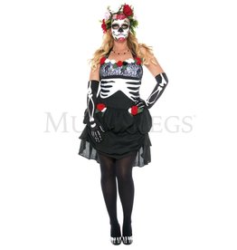 Music Legs Mrs. Muerte 3PC Costume - Queen Size