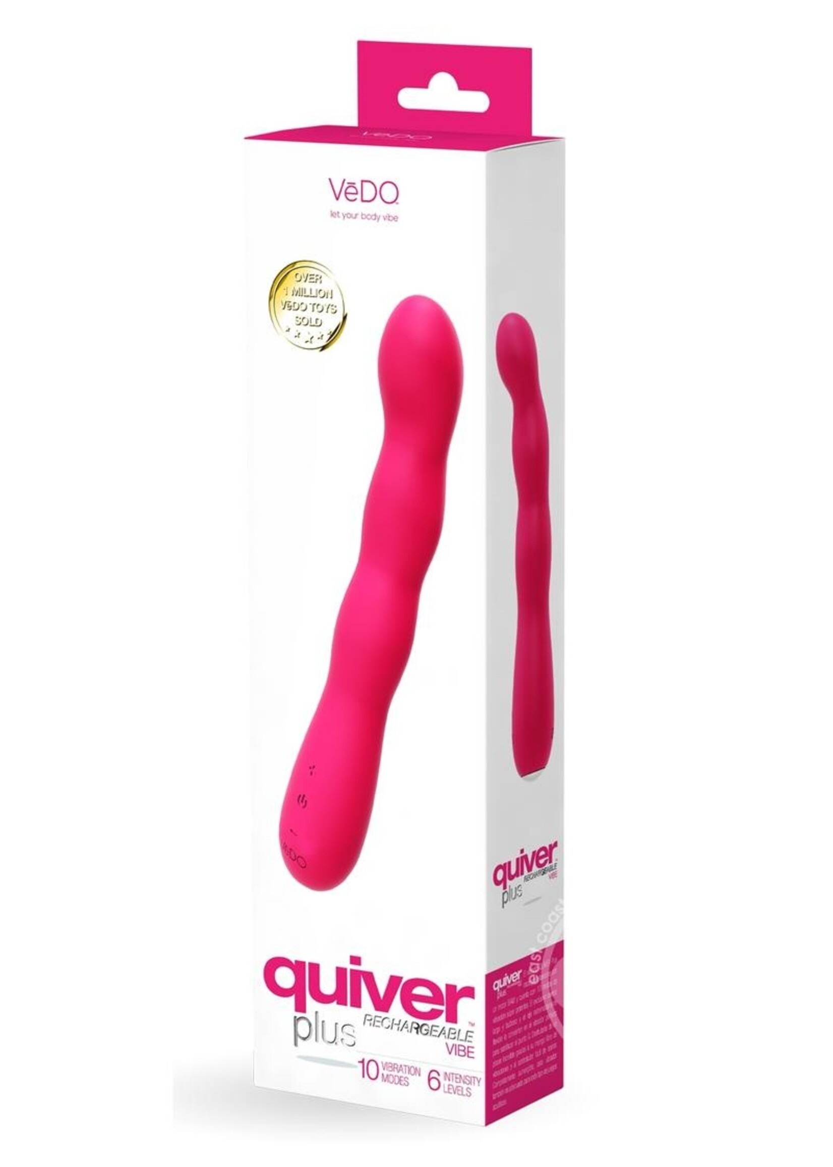 VeDO Quiver Plus Rechargeable Vibe - Pink