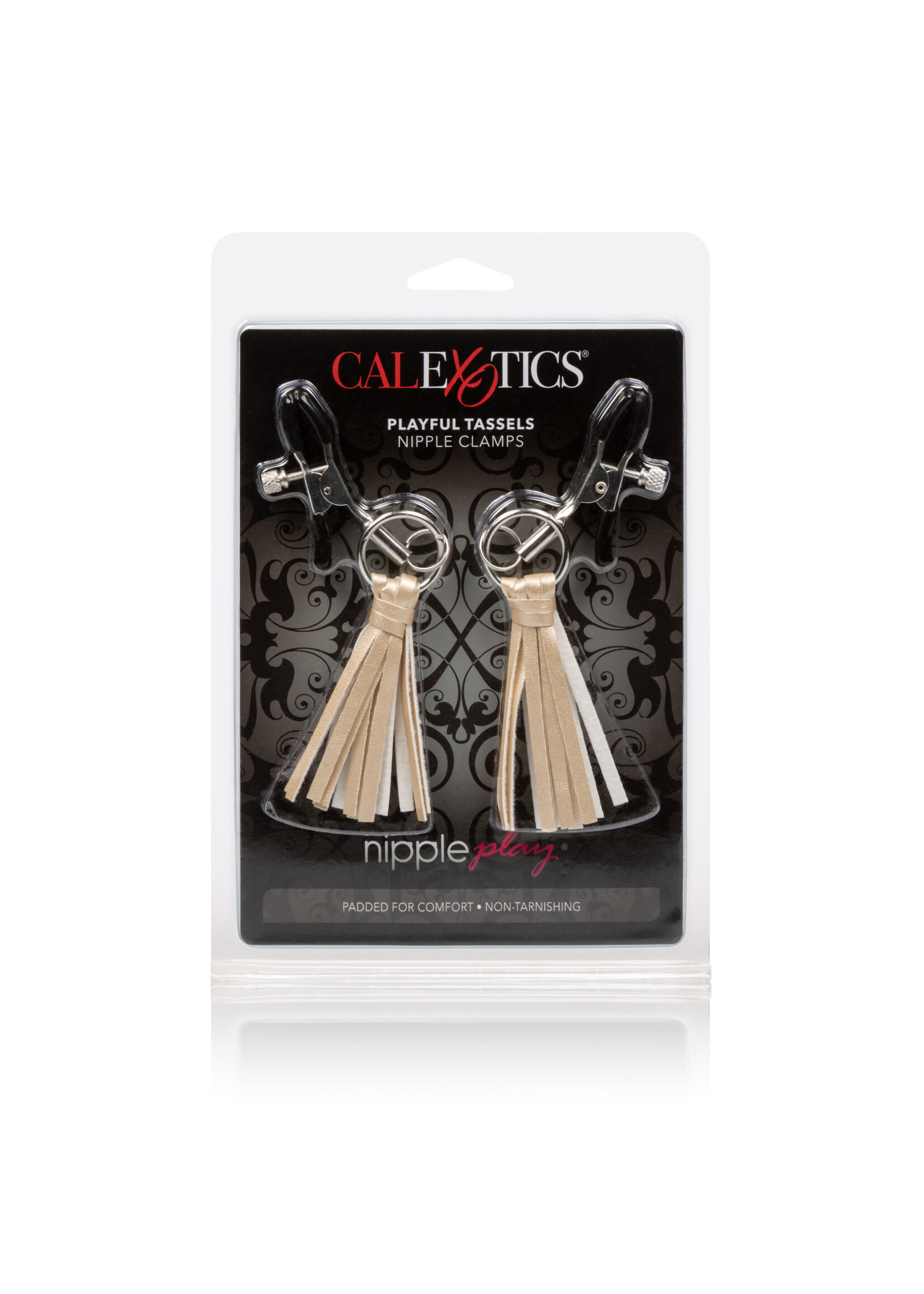 California Exotic Novelties Nipple Play Playful Tassels Nipple Clamps - Gold