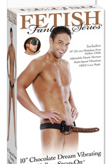 Pipedream Fetish Fantasy Series 10" Chocolate Dream Vibrating Hollow Strap-On