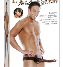 Pipedream Fetish Fantasy Series 10" Chocolate Dream Vibrating Hollow Strap-On