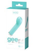VeDO Gee Plus Rechargeable Mini Vibe - Tease Me Turquoise