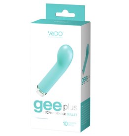 VeDO Gee Plus Rechargeable Mini Vibe - Tease Me Turquoise