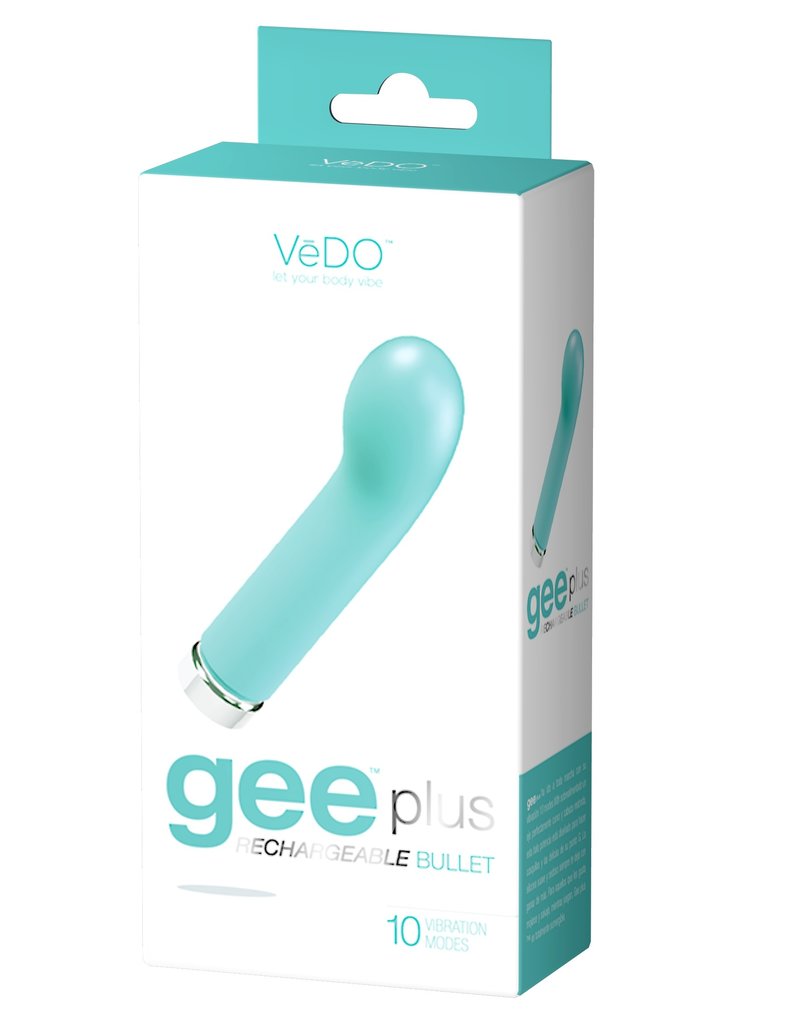 VeDO Gee Plus Rechargeable Mini Vibe - Tease Me Turquoise