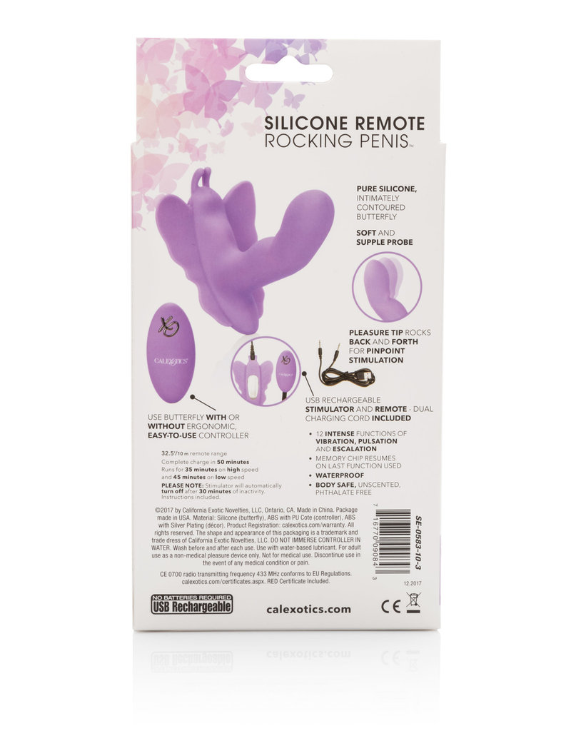 California Exotic Novelties Venus Butterfly Silicone Remote Rocking Penis