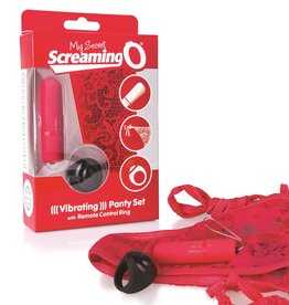 Screaming O My Secret Screaming O Vibrating Panty Set - Red