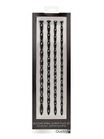 Shots Ouch! Shots Ouch Advanced Urethral Sounding Silicone Spiral Plug Set - Black