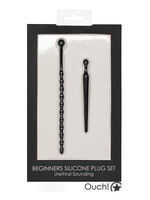 Shots Ouch! Shots Ouch Urethral Sounding Beginners Silicone Plug Set - Black
