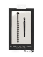 Shots Ouch! Shots Ouch Urethral Sounding Beginners Silicone Plug Set - Black