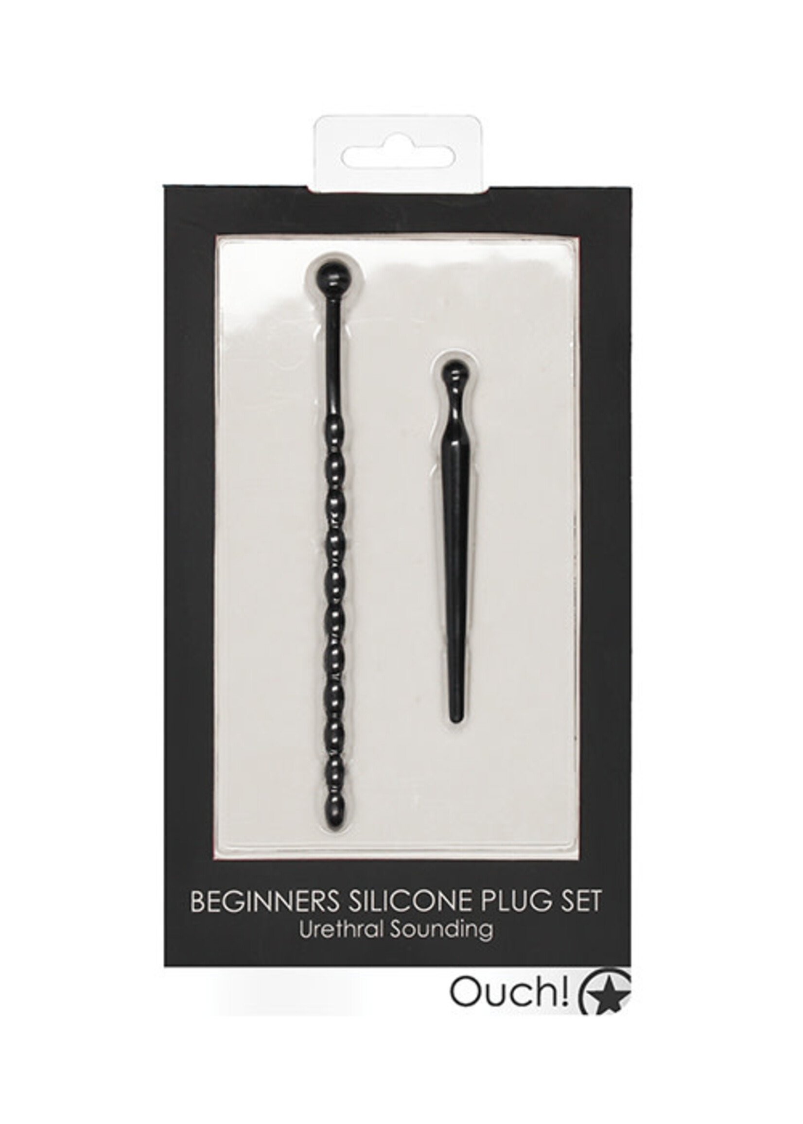 Shots Ouch! Shots Ouch Urethral Sounding Beginners Silicone Plug Set - Black