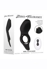 Zero Tolerance Mr. Flicker Rechargeable Silicone Cock Ring - Black