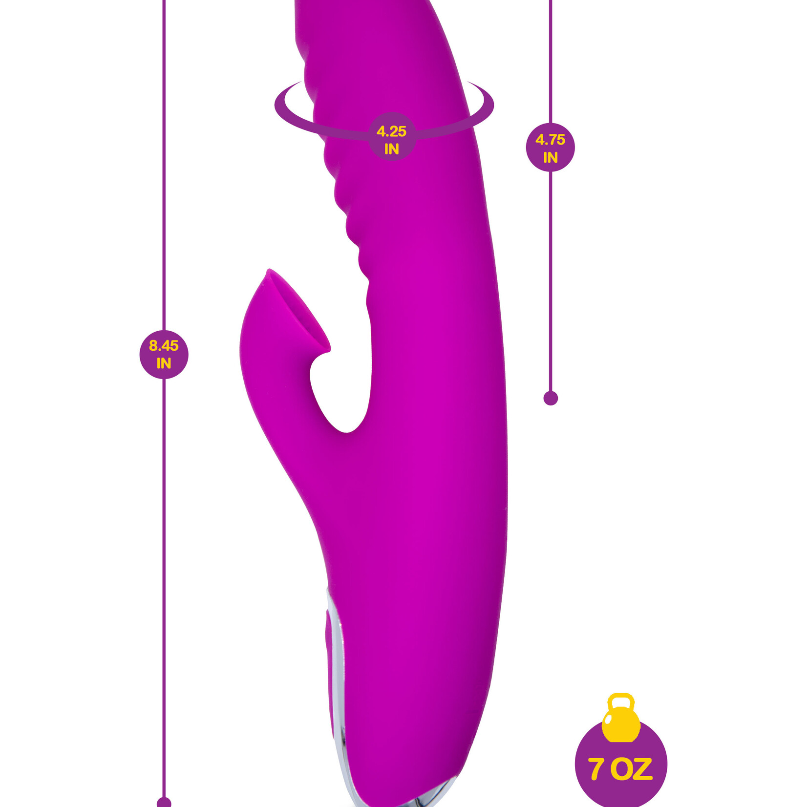 Viben Frenzy - Rabbit Vibe with Clitoral Suction - Berry