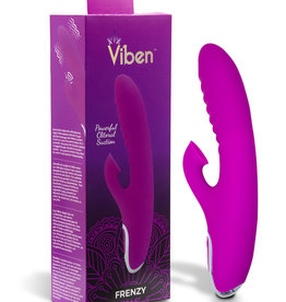 Viben Frenzy - Rabbit Vibe with Clitoral Suction - Berry
