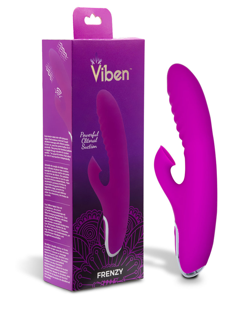 Viben Frenzy - Rabbit Vibe with Clitoral Suction - Berry