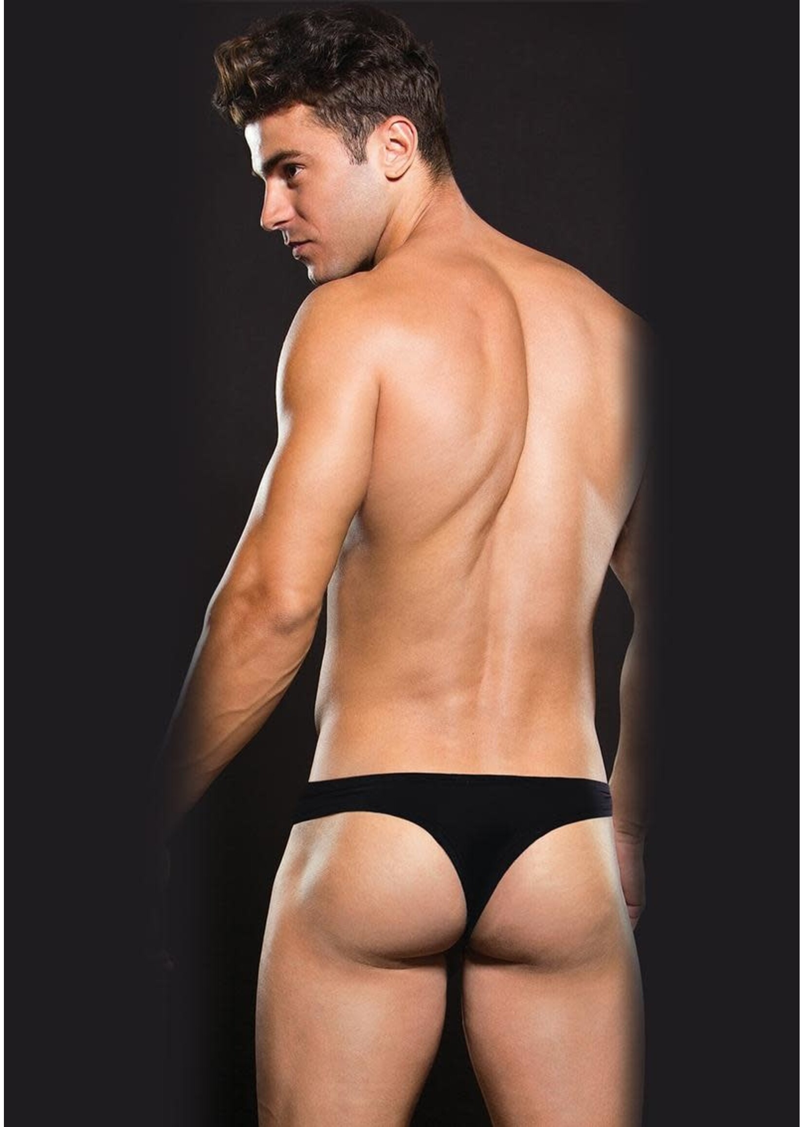 Envy Microfiber Thong - Black