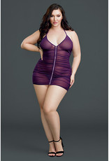 Dreamgirl Chemise, G-String - Queen - Plum