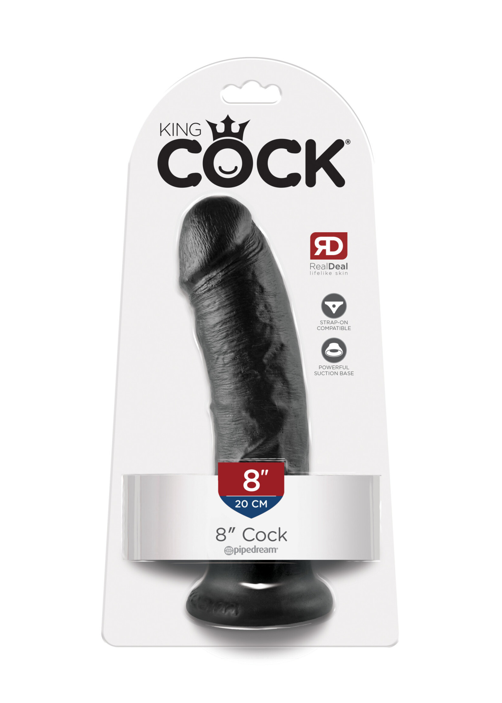 Pipedream King Cock 8-Inch Cock - Black