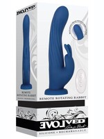 Evolved Novelties Remote Rotating Silicone Rechargeable Rabbit - Blue