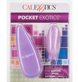 California Exotic Novelties Silicone Slims Vibrating Nubby Bullet - Purple