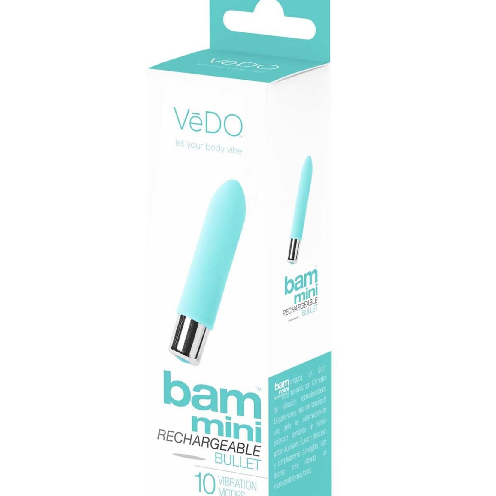 VeDO Bam Mini Rechargeable Bullet Vibe - Turquoise