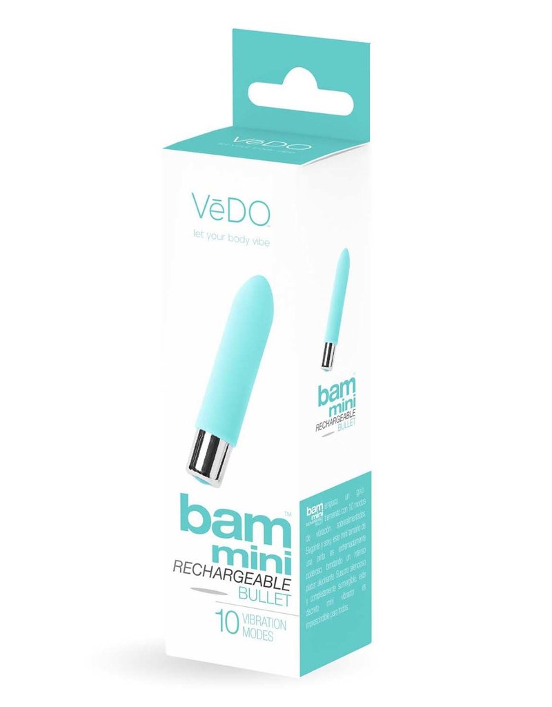 VeDO Bam Mini Rechargeable Bullet Vibe - Turquoise