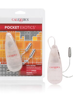 California Exotic Novelties Pocket Exotics Dual Heated Whisper Bullets - Clear